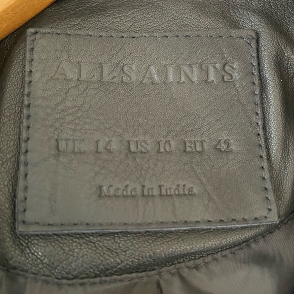 Soft, beautiful lambskin leather Belvedere Jacket from All Saints US size 10 - Picture 5 of 16